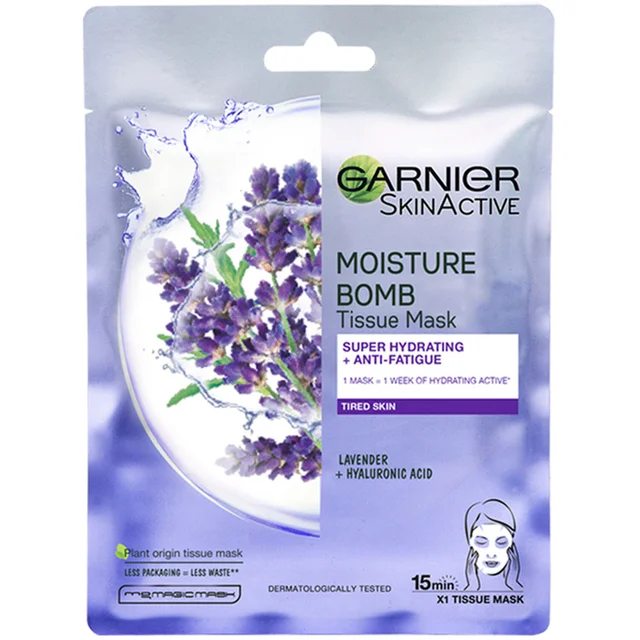 Masque Tissu Visage Hydratant Lavande Moisture Bomb Garnier