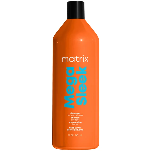 Matric Total Results Mega Sleek Shampooing Lissant au Beurre de Karité pour Cheveux Frisés 1 000 ml