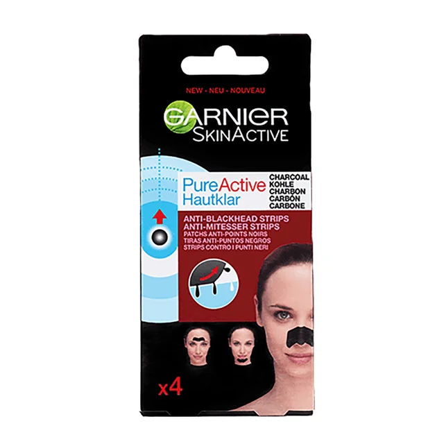 Patchs pour le Nez Anti-Points Noirs Pure Active Charbon Garnier x 4