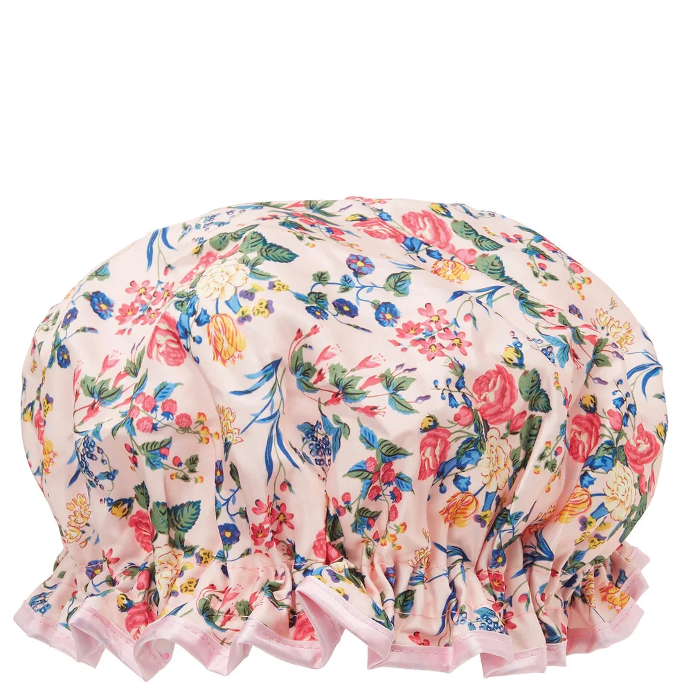 Bonnet de Douche The Vintage Cosmetic Company – Satin Rose à Motif FleuriImage1