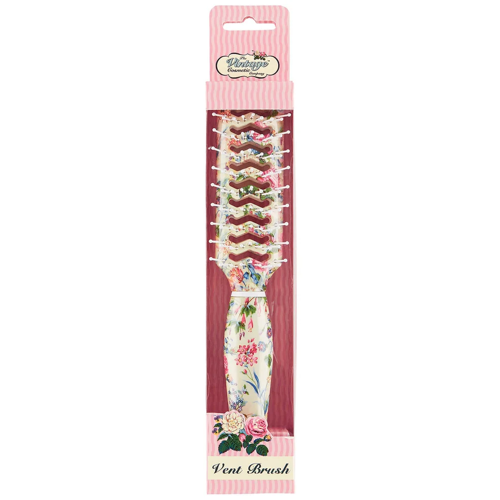Brosse Ajourée à Motif Fleuri The Vintage Cosmetic CompanyImage1