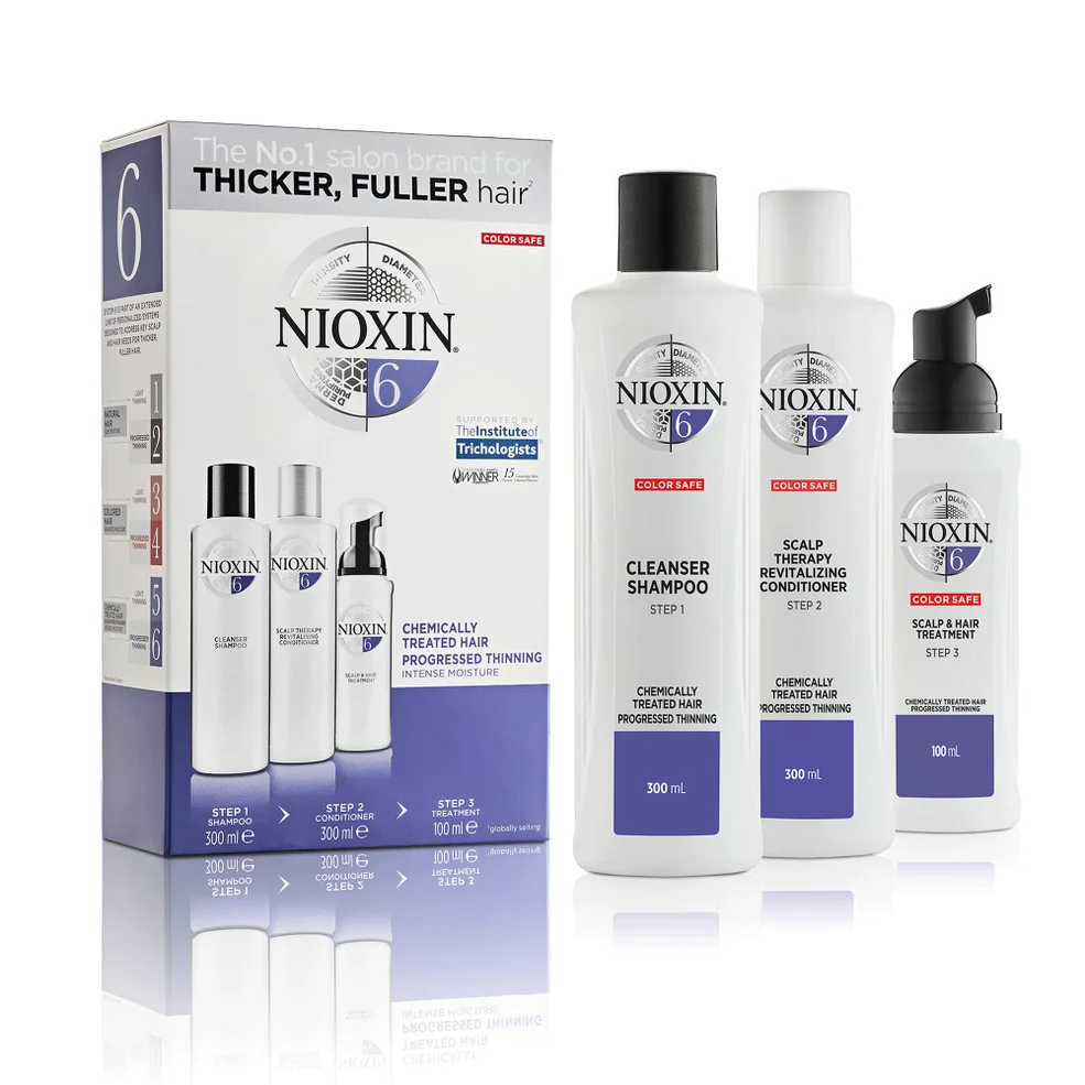 NIOXIN 3-Part System 6 Loyalty Kit for Chemically Treated Hair with Progressed ThinningImage1