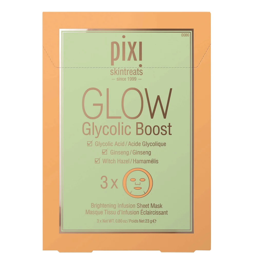 PIXI GLOW Glycolic Acid Boost Masque Tissu (Paquet de 3)Image1