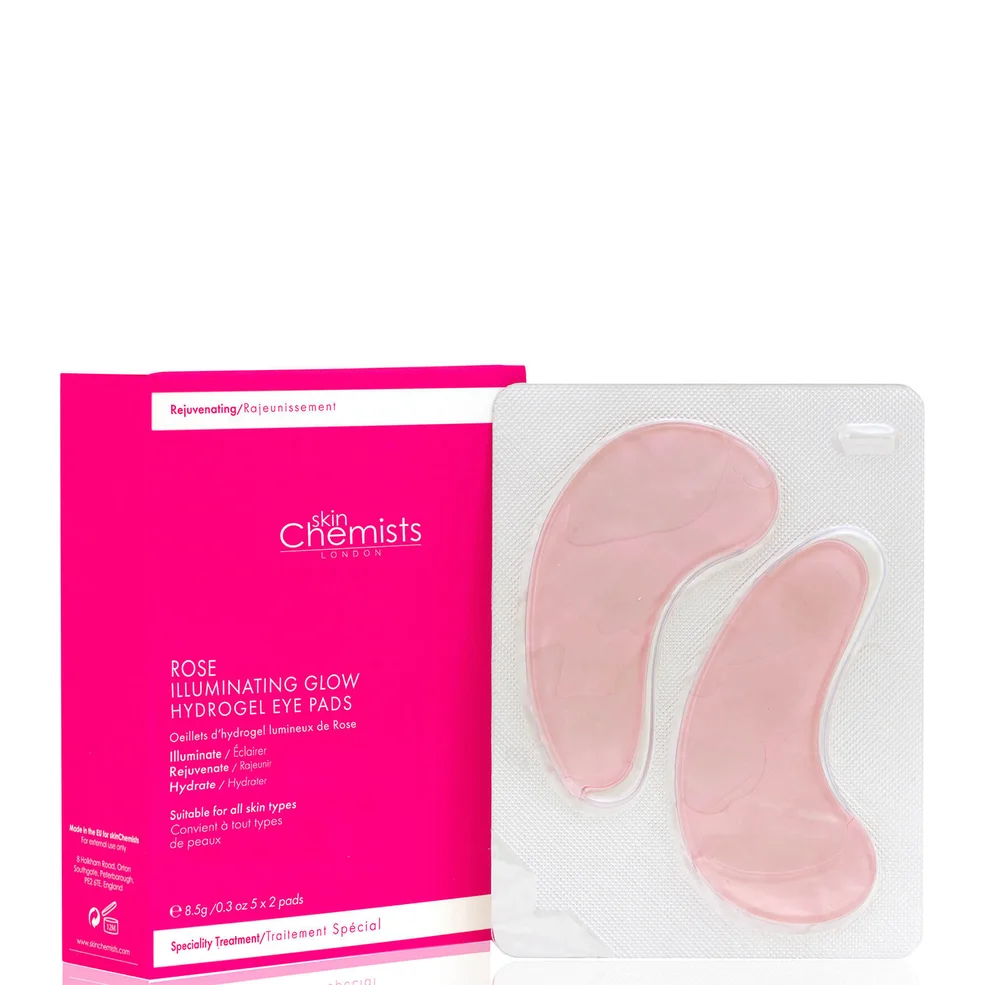 skinChemists Rose Illuminating Glow Hydrogel Eye Pads (Pack of 5)Image1