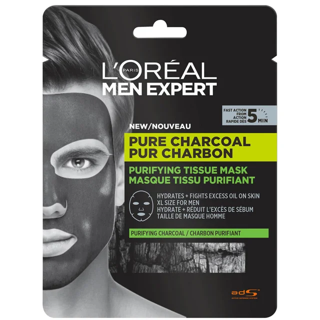 L'Oréal Paris Men Expert Pure Charcoal Masque Visage Purifiant 30 g