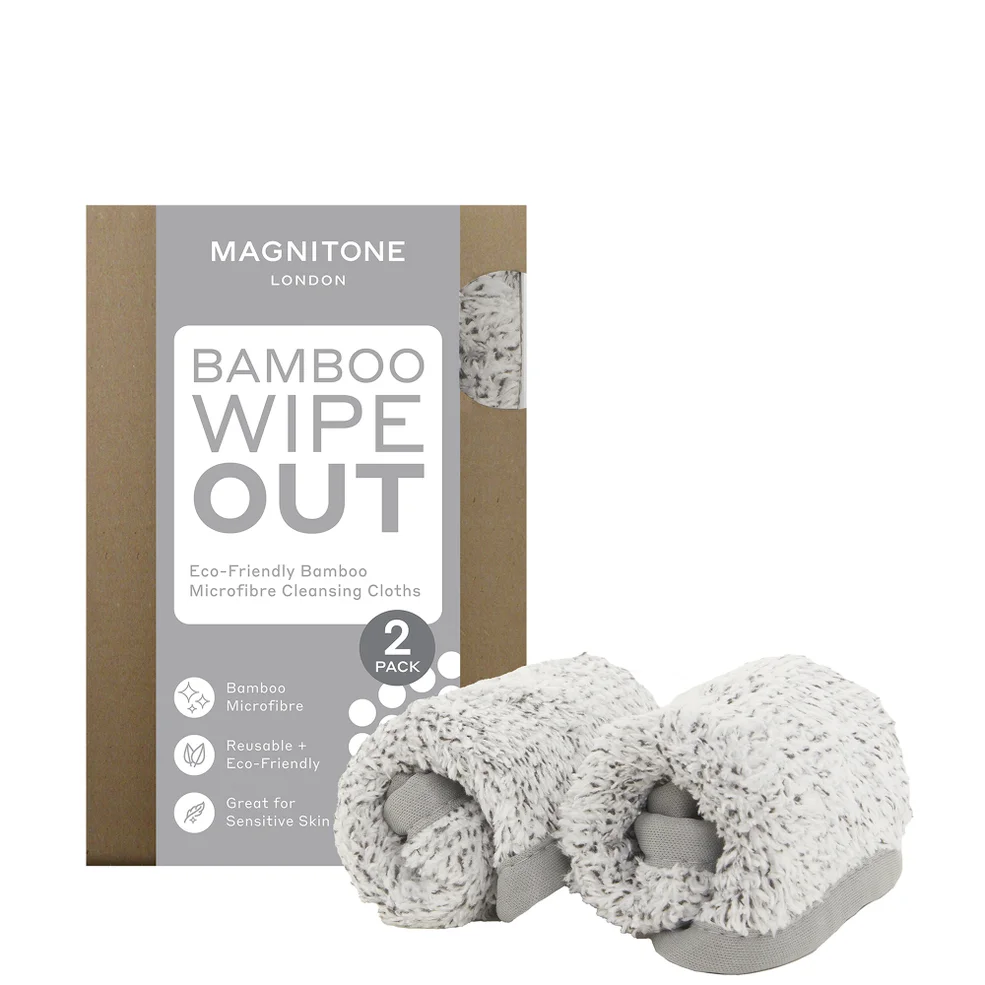 MAGNITONE WipeOut 100% Microfibre Bamboo Cleansing Cloths 2 PackImage1