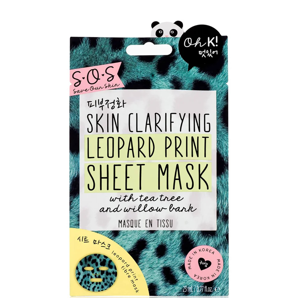Oh K! SOS Printed Leopard Clarifying Print Sheet Mask 23mlImage1