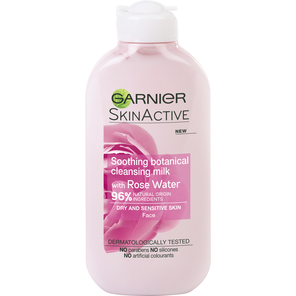 Garnier Lait Nettoyant et Démaquillant Végétal à l'Eau de Rose pour Peaux Sensibles 200 mlImage1