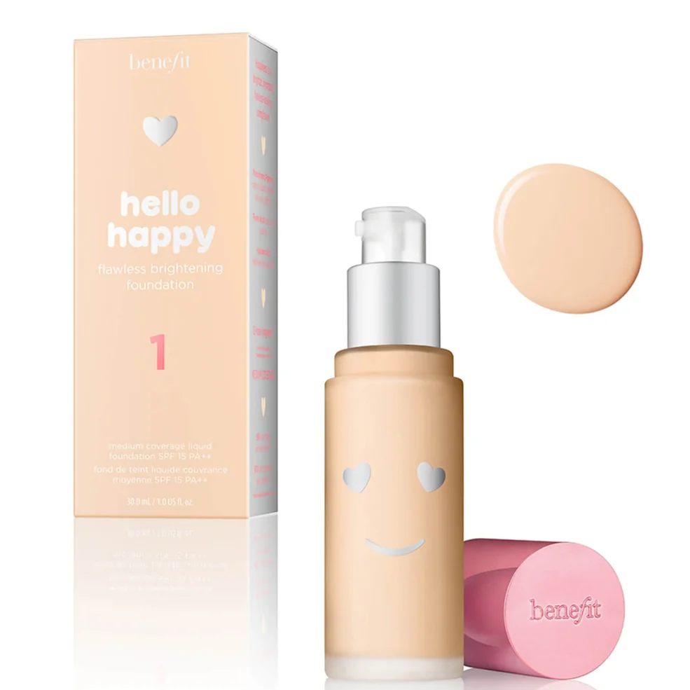 benefit Hello Happy Flawless Liquid Foundation (Various Shades)Image1