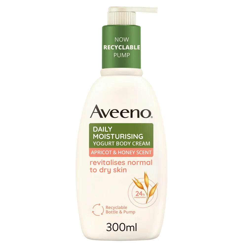 Aveeno Daily Moisturising Yogurt Body Cream Apricot & Honey Scent 300mlImage1