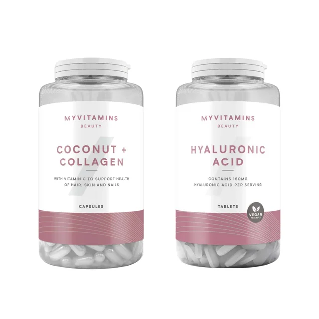 Coffret Noix de coco et collagène + Acide hyaluronique de Myvitamins.