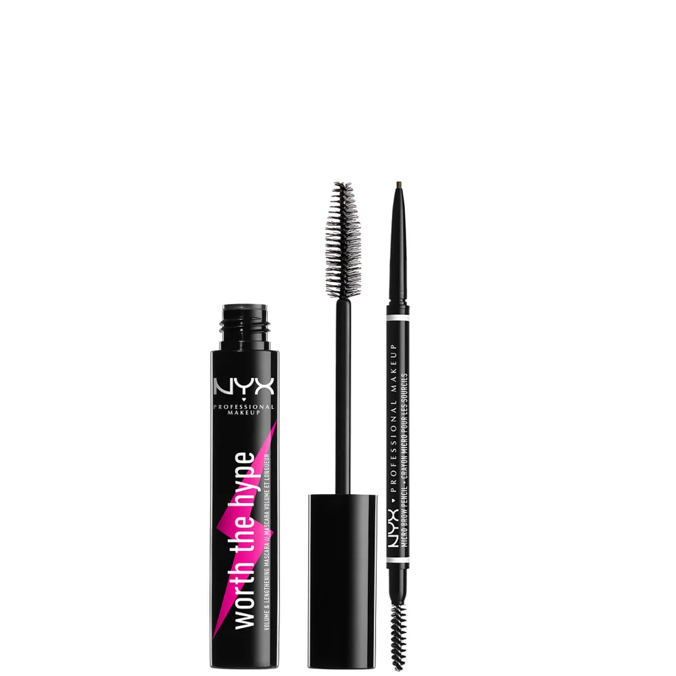 NYX Professional Makeup Micro Eyebrow Pencil and Black Volumizing Mascara DuoImage1