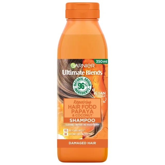 Garnier FRUCTIS Hair Food Papaye Shampooing Réparateur pour Cheveux Abîmés 350 ml