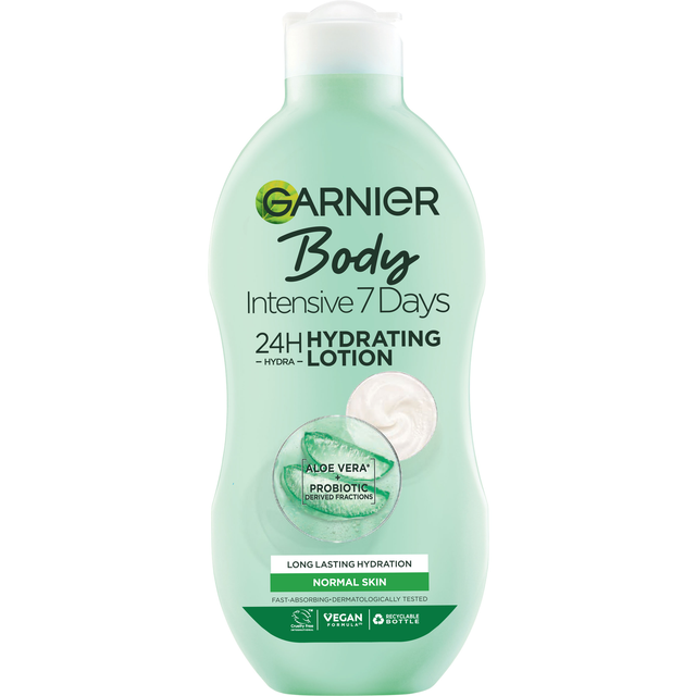 Garnier Lait Nourrissant Hydratant Intensif 7 Jours Aloe Vera et Extrait de Probiotiques pour Peaux Normales 400 ml