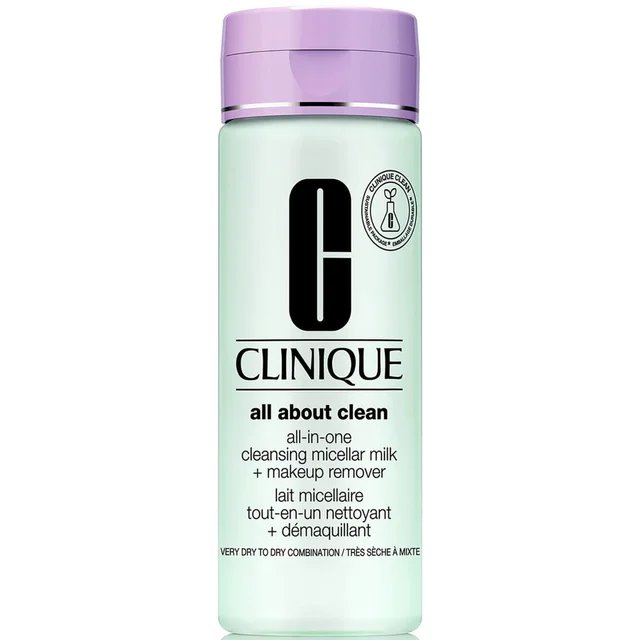 Clinique All in One Lait Micellaire + Démaquillant pour Peaux Sèches/Mixtes 200 ml