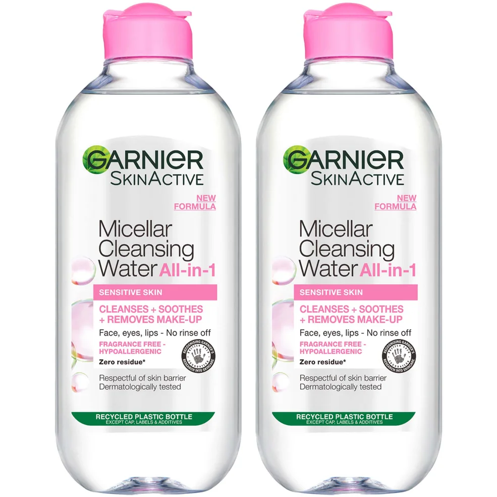 Garnier Micellar Water Facial Cleanser Sensitive Skin 400ml Duo PackImage1