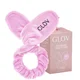 GLOV® Pink Bunny Ears Hair Protecting Headband and Hair Tie Set