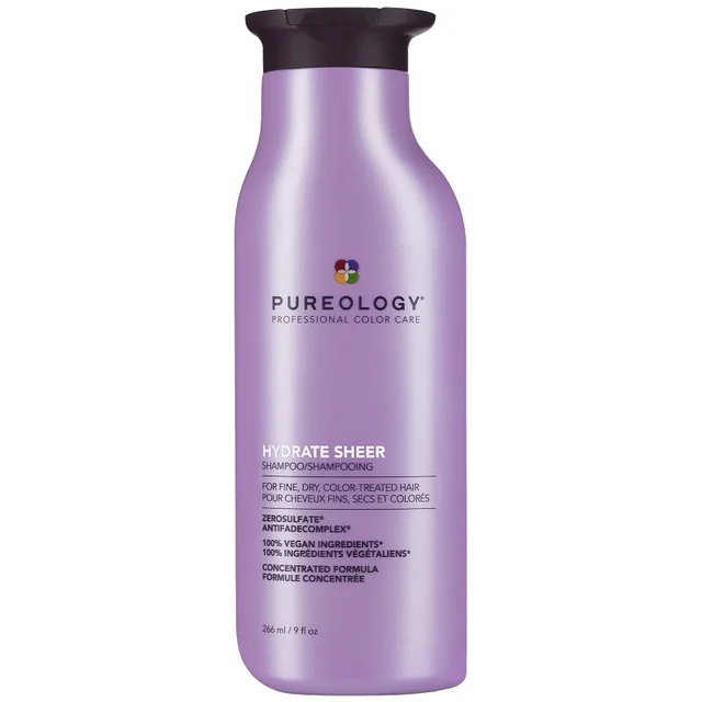 Pureology Hydrate Sheer Shampooing Doux Sans Sulfate pour Cheveux Fins et Secs 266 ml