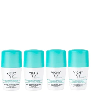 Set de Traitement anti-transpirant Roll-on 48 h Transpiration intense Peau sensible VICHY 4 x 50 ml - undefined undefined