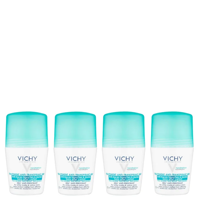 VICHY No Marks Roll-on Deodorant Set 4 x 50ml