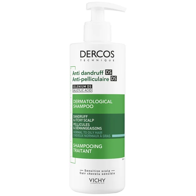 VICHY Dercos Shampooing Anti-Pelliculaire pour Cheveux Normaux/Gras 390 ml