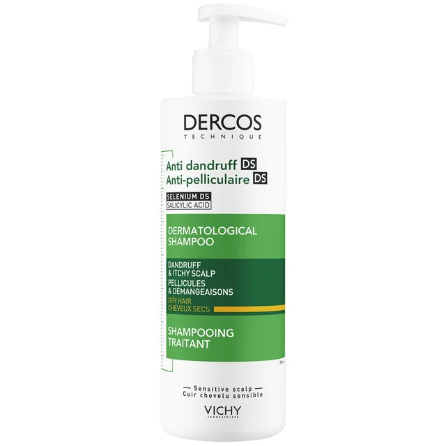 VICHY Dercos Shampooing Anti-Pelliculaire pour Cheveux Secs 390 ml