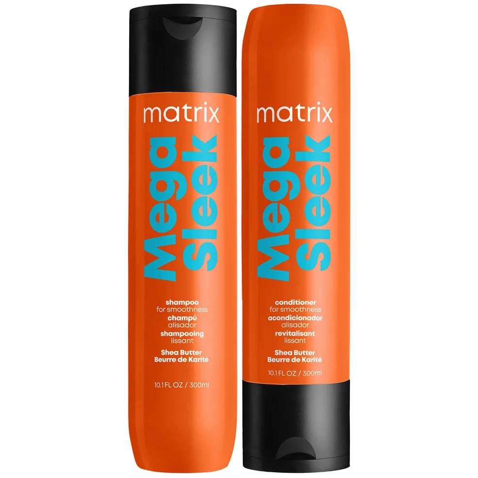 Matrix Total Results Mega Sleek Shea Butter Smoothing Shampoo and Conditioner 300ml Duo for Frizzy HairImage1