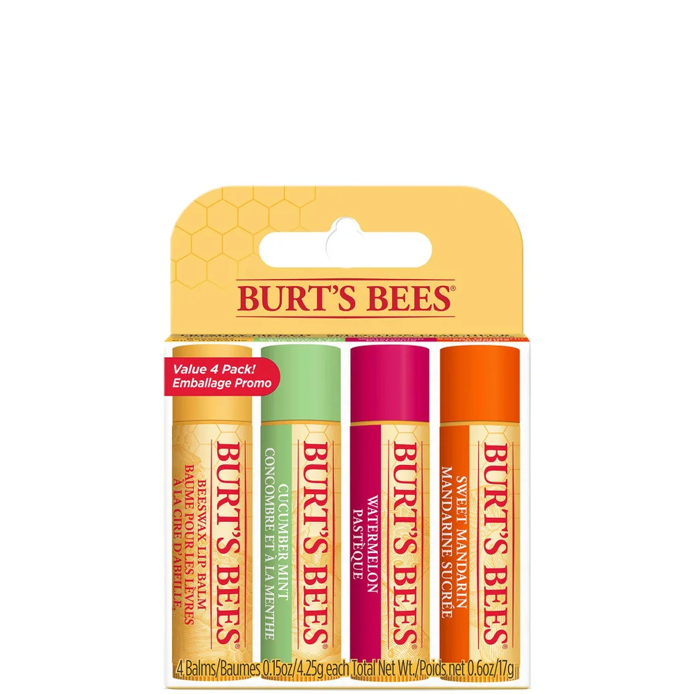 Burt's Bees 100% Natural Moisturising Lip Balm (Pack of 4)Image1