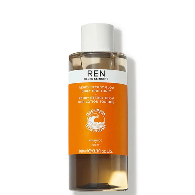 REN Clean Skincare Ready Steady Glow Lotion Tonique Quotidienne aux AHA Format Voyage 100 ml