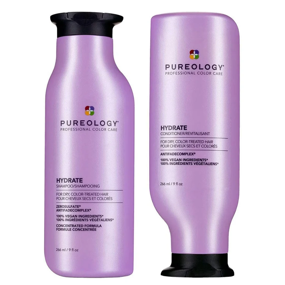 Pureology Hydrate Shampoo and Conditioner Moisturising Bundle for Dry Hair, Sulphate Free for a Gentle CleanseImage1