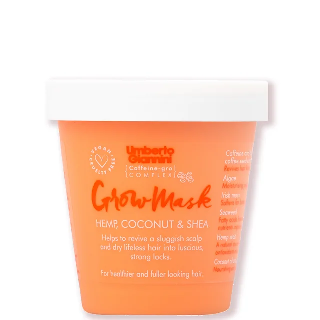Umberto Giannini Grow Mask Soin au Chanvre, à la Noix de coco et au Karité 230 g