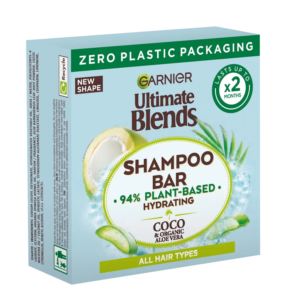 Garnier Ultimate Blends Coconut Hydrating Shampoo Bar with Aloe Vera for Normal Hair 60gImage1