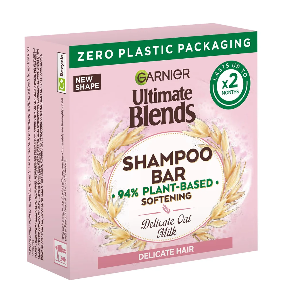 Garnier Ultimate Blends Delicate Oat Softening Shampoo Bar for Sensitive Scalp and Fragile Hair 60gImage1