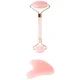brushworks HD Roler en résine de quartz rose et Gua Sha