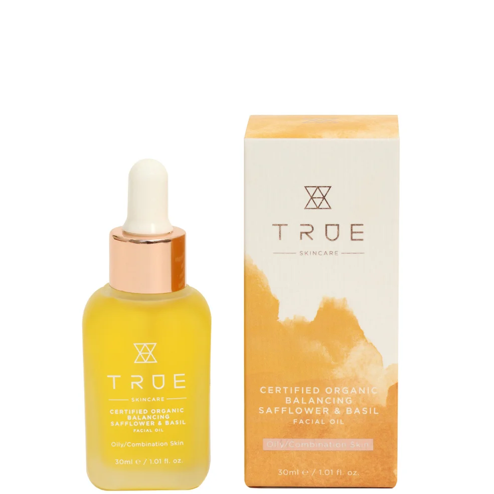 TRUE Skincare Certified Organic Balancing Safflower and Basil Facial Oil 30mlImage1