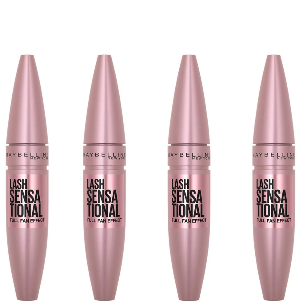 Maybelline Lash Sensational Volumising and Thickening Eyelash Lengthening Mascara - 01 Very Black (Pack of 4)Image1