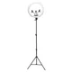 Rio Anneau lumineux LED à intensité variable 18 pouces pour Vlogging et Maquillage Professionnel
