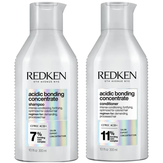 Duo de shampoing et d'après-shampoing concentrés liants à l'acide Redken