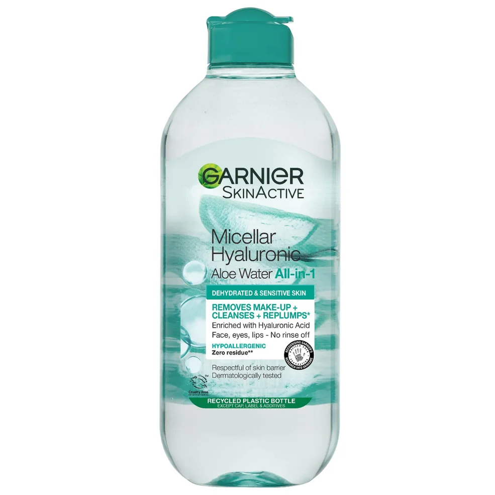 Eau micellaire hyaluronique à l'aloe Cleanse and Replump Garnier 400 mlImage1