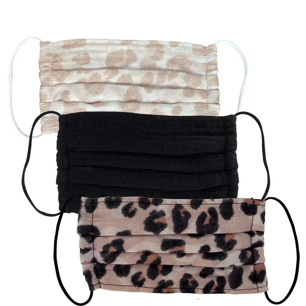 Kitsch Cotton Face Mask 3 Piece Set (Various Colours)Image1