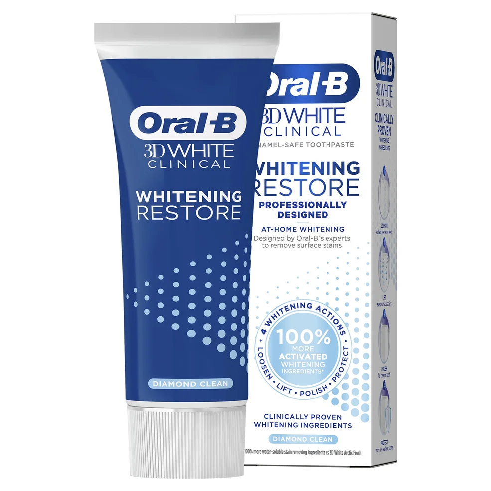 Oral B 3DWhite Clinical Whitening Restore Diamond Clean Toothpaste 70mlImage1