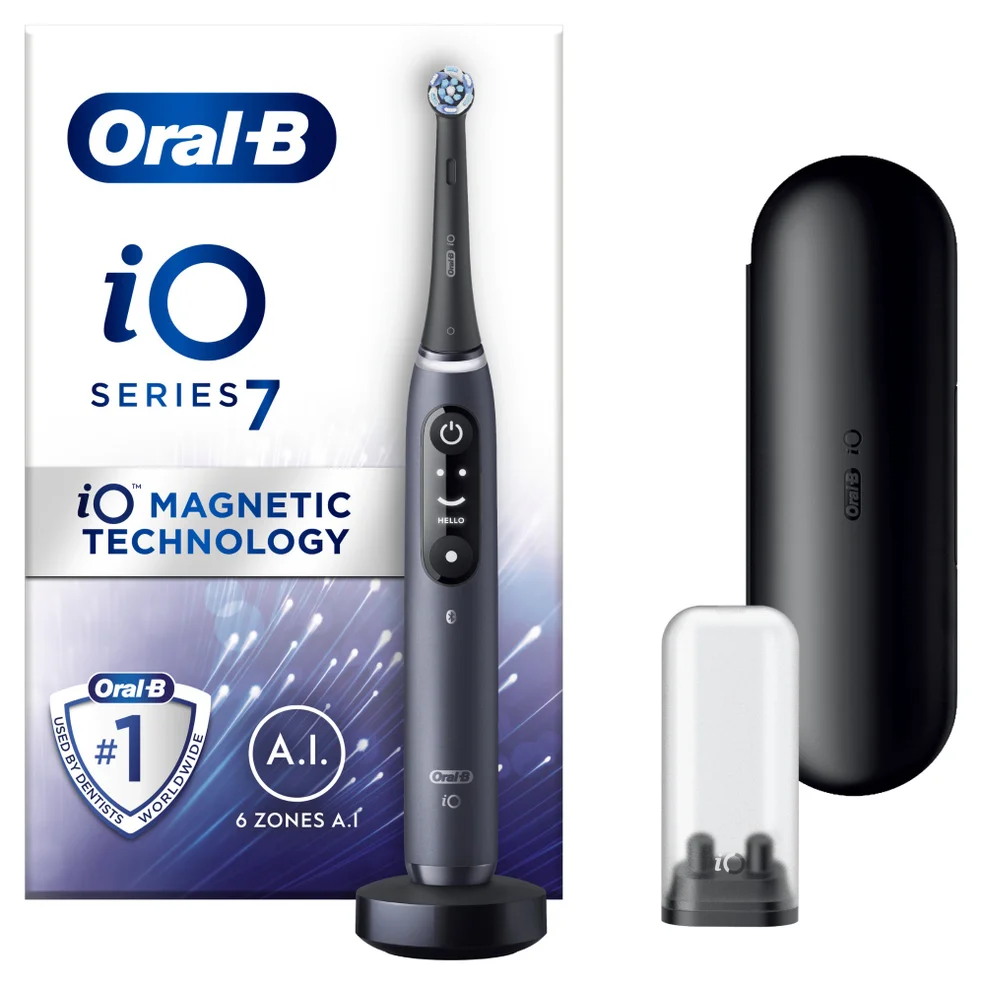 Oral B iO7 Black Electric Toothbrush with Travel CaseImage1