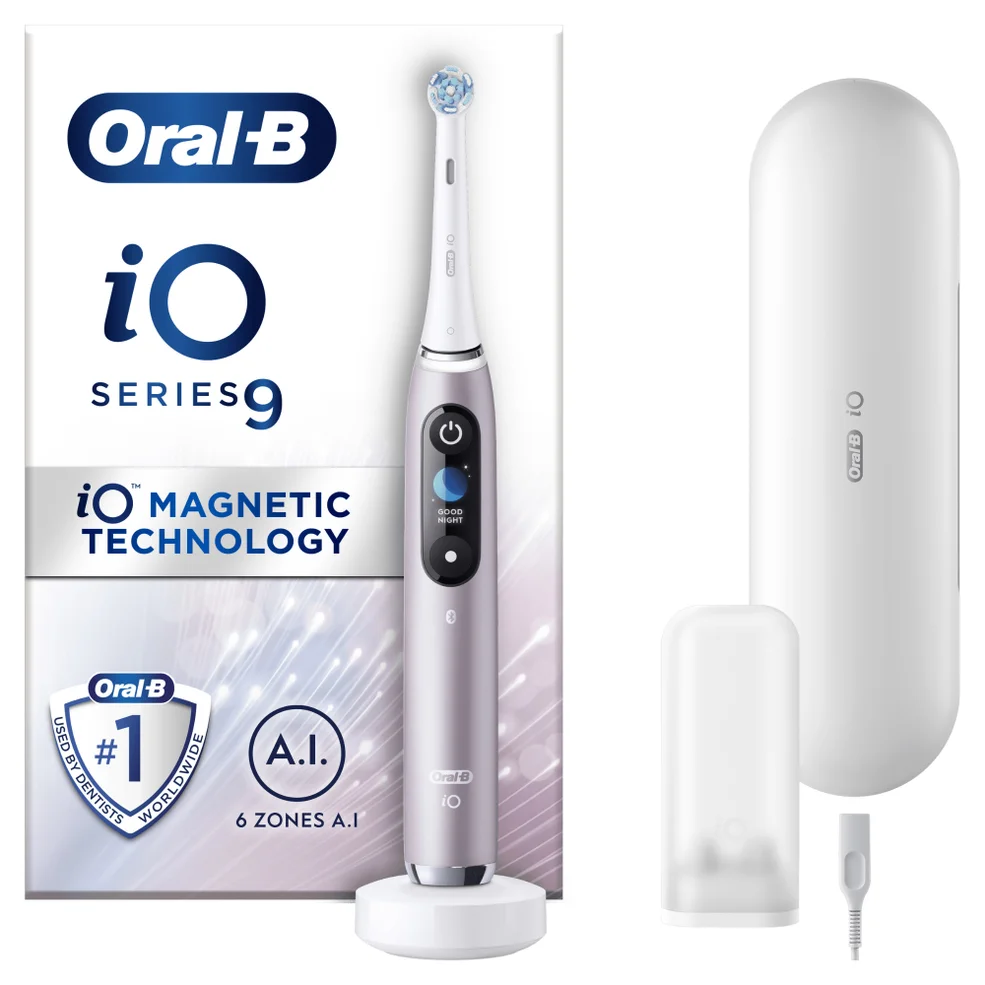 Oral B iO9 Black Onyx Electric Toothbrush with Charging Travel CaseImage1