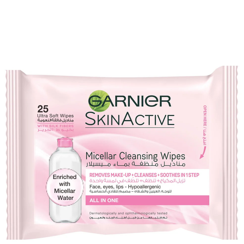 Garnier SkinActive Micellar Cleansing Wipes X25Image1