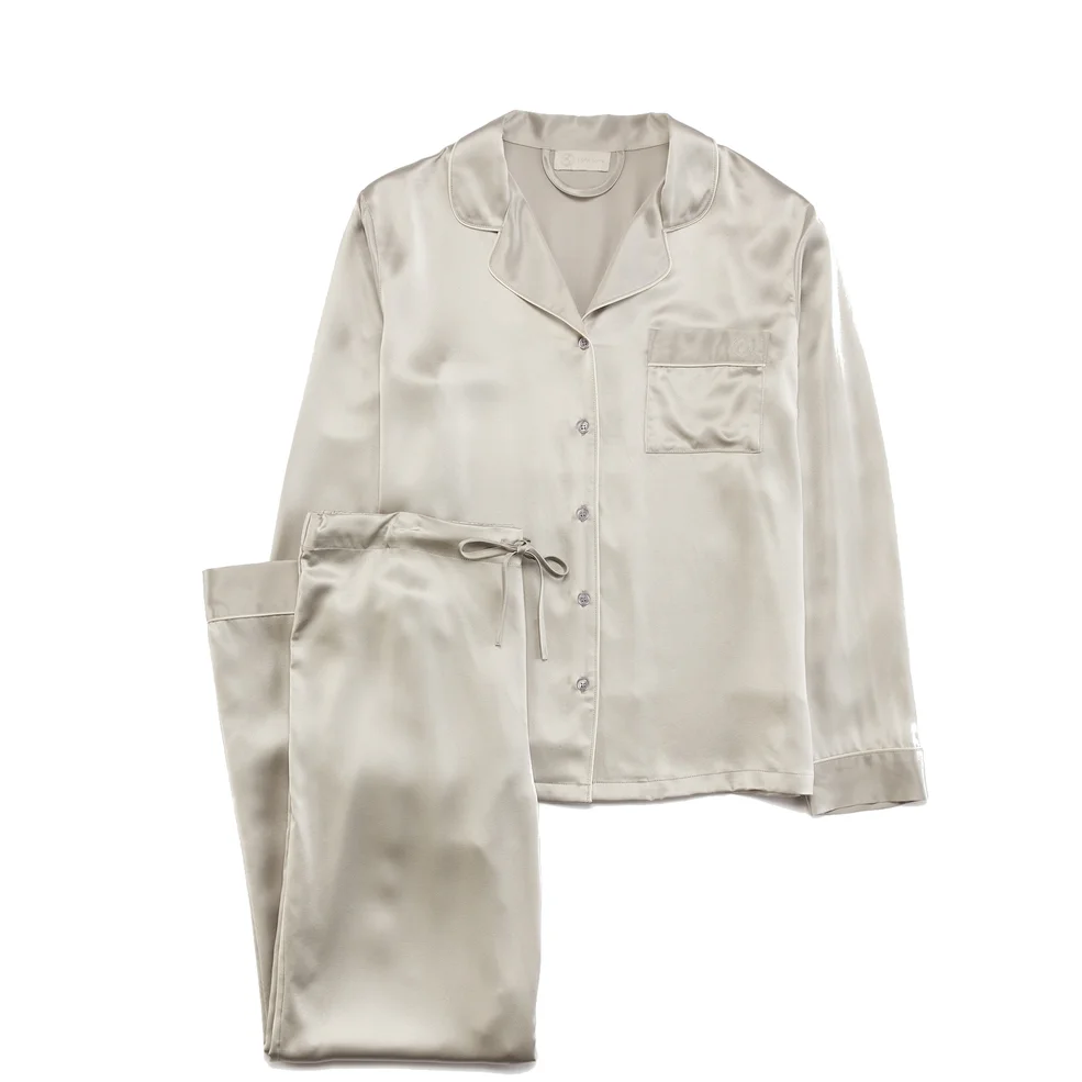 ESPA Home Silk Pyjamas - Moonlight Grey - LImage1