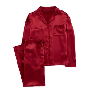 ESPA Silk Pyjamas - Claret Rose - Size M