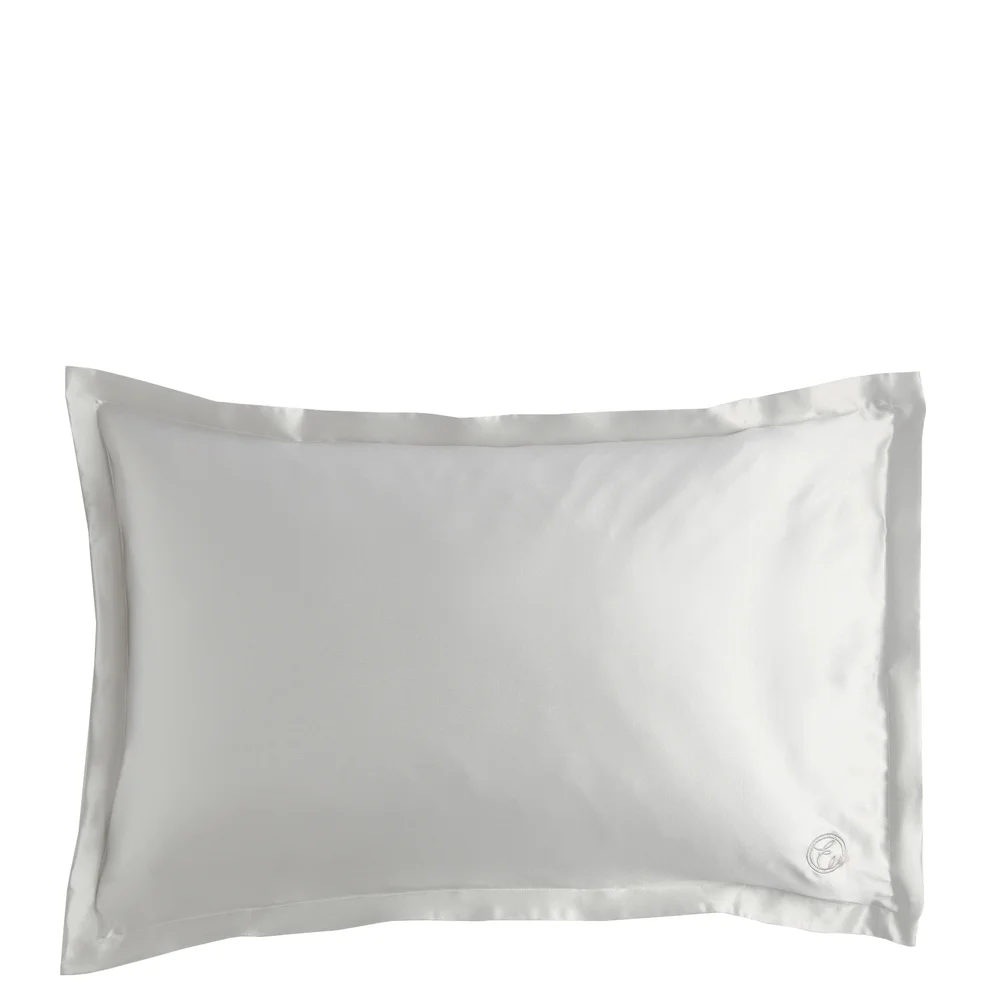 ESPA Home Oxford Edge Silk Pillowcase - Moonlight GreyImage1