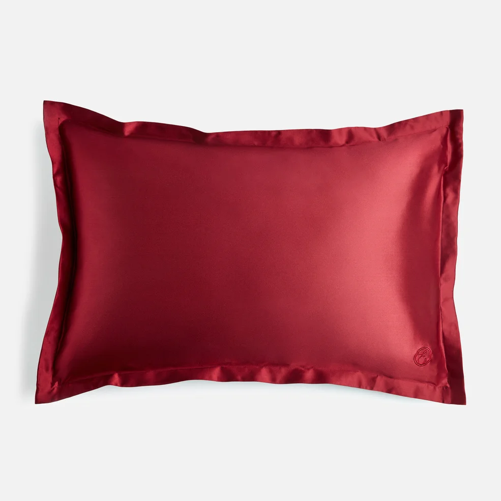 ESPA Oxford Edge Silk Pillowcase - Claret RoseImage1