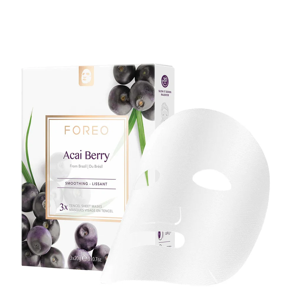 Masque en tissu raffermissant aux baies d'açai FOREO (lot de 3)Image1