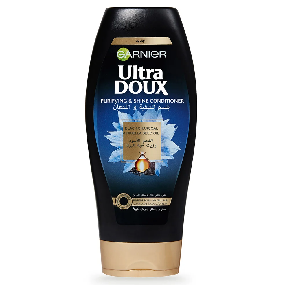 Garnier Ultra Doux Black Charcoal and Nigella Seed Oil Purifying and Shine Conditioner 400mlImage1